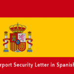 Insulin pump airport security travel letter in Spanish