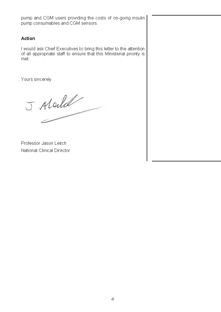 Funding for CGMs and Adult Insulin Pumps 2017-18